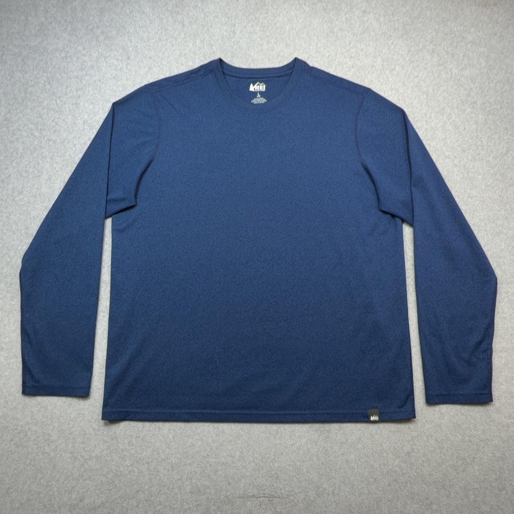 REI Co-op Shirt Mens Large Blue Long Sleeve Lightweight Performance Tee Athletic